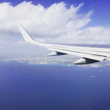 Flying over Barbados